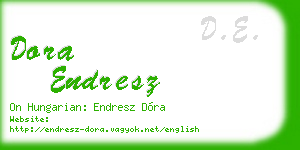 dora endresz business card